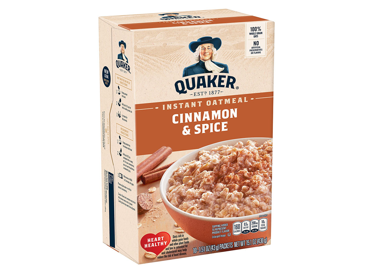 quaker cinnamon spice instant oatmeal