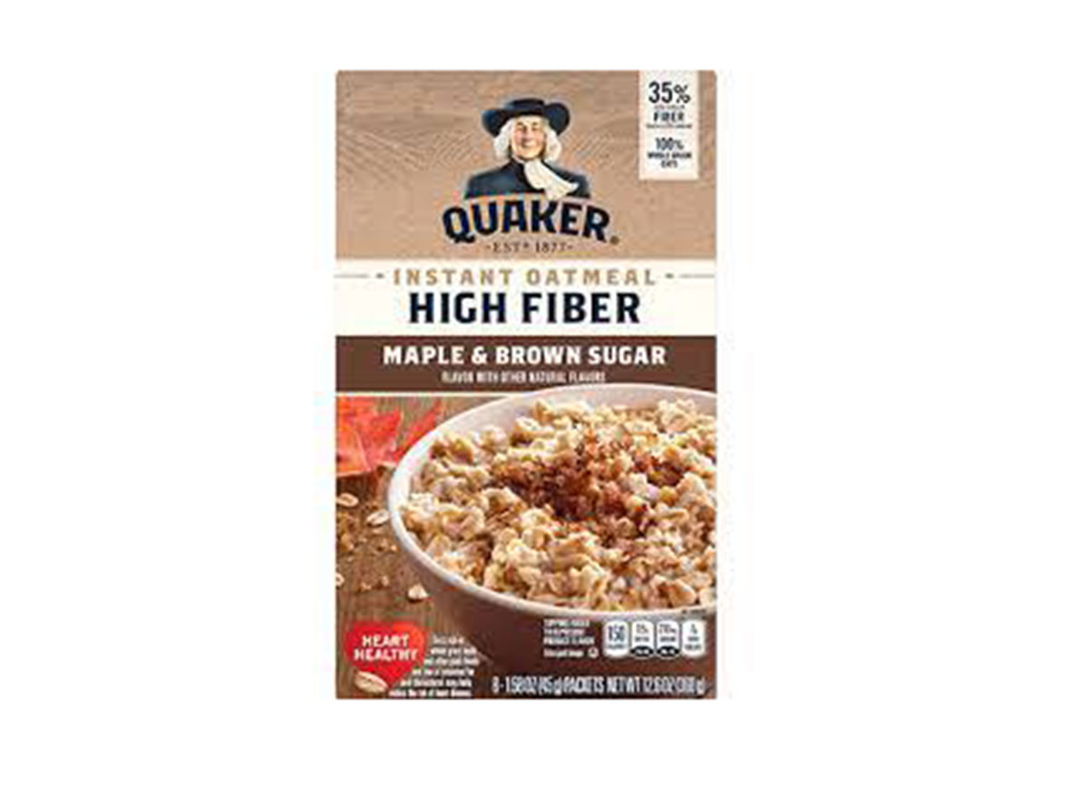 quaker high fiber maple brown sugar oatmeal