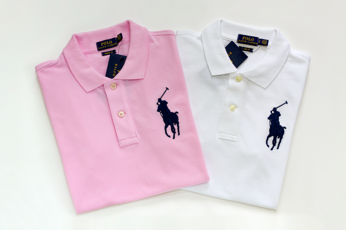 Incheon, South Korea - August 28, 2019: Polo Ralph Lauren shirts isolated on white background.