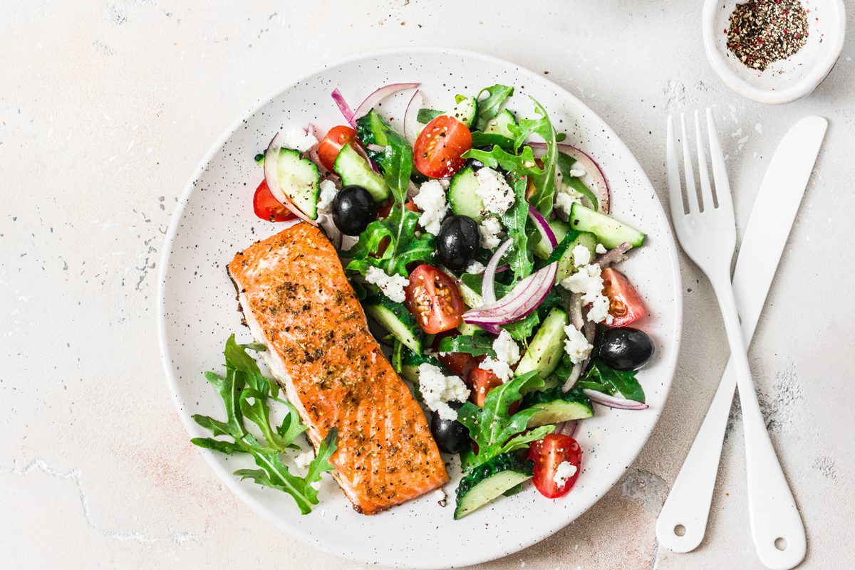 mediterranean salmon salad