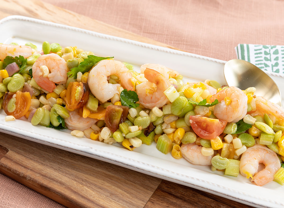 shrimp succotash salad