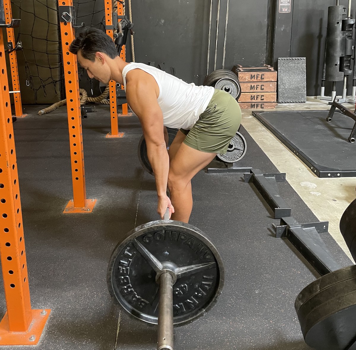 stiff legged deadlift