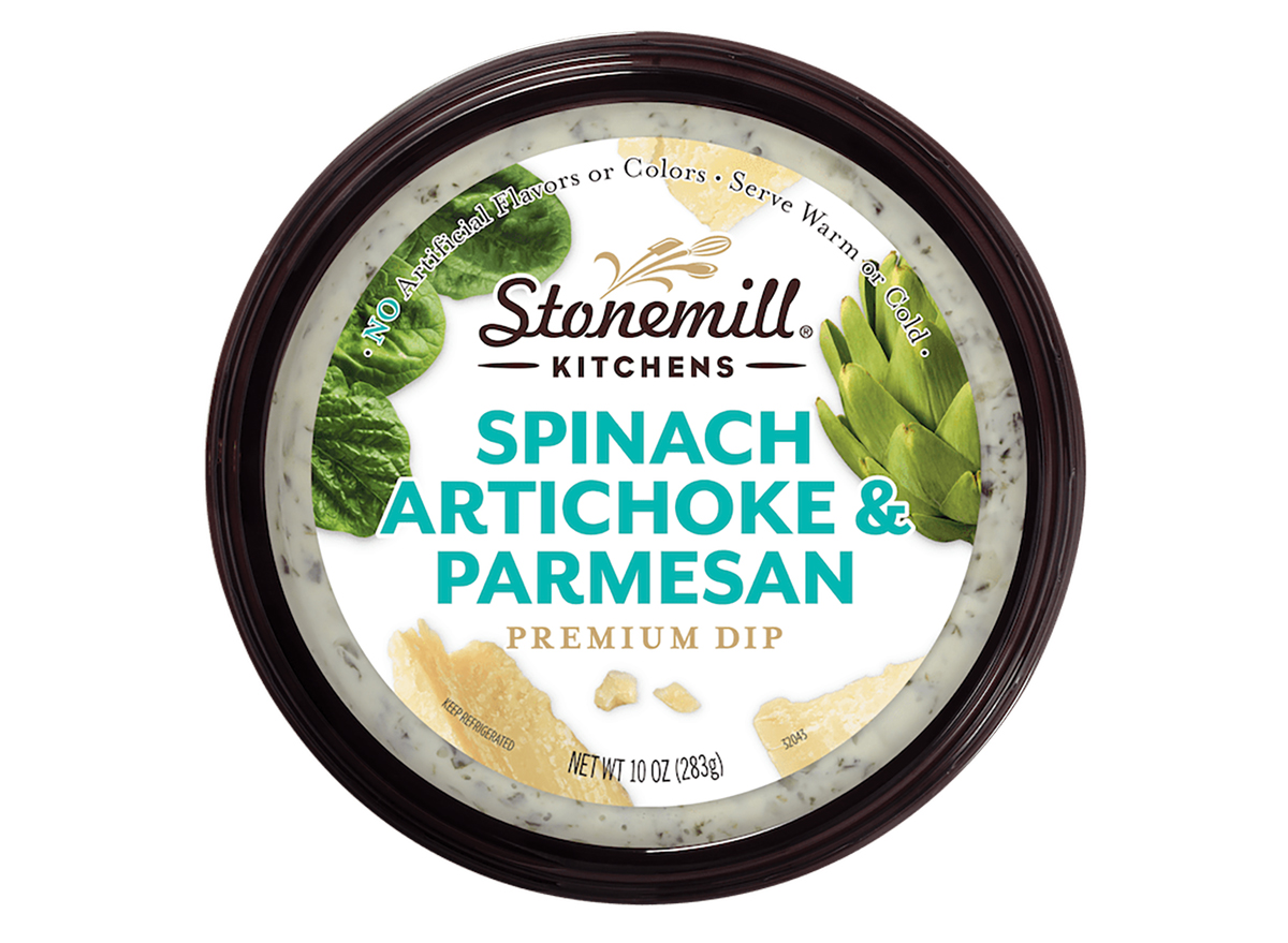 tub of stonemill kitchens spinach artichoke dip