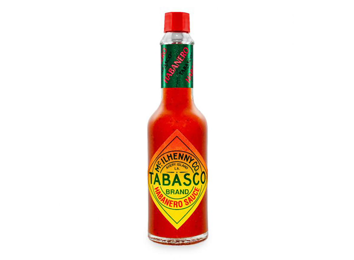 bottle of tabasco habanero sauce