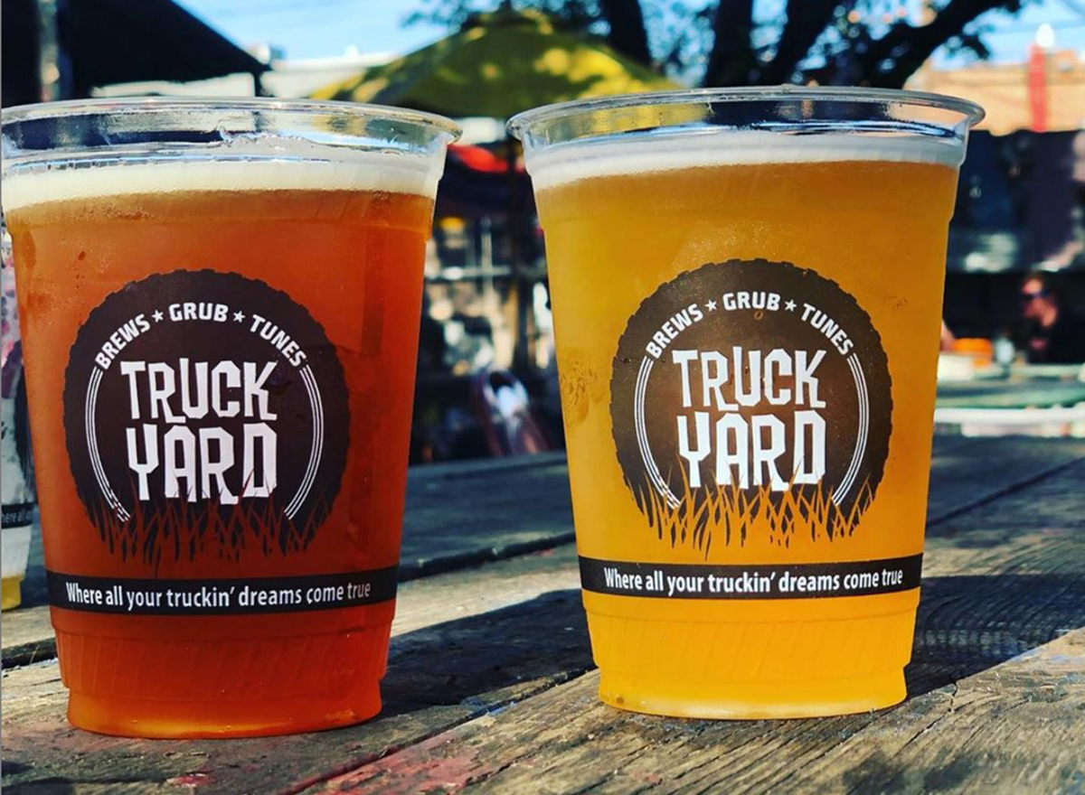 two beers from truck yard in dallas