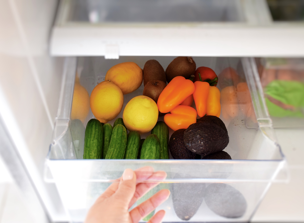 vegetable fruit drawer in refrigerator