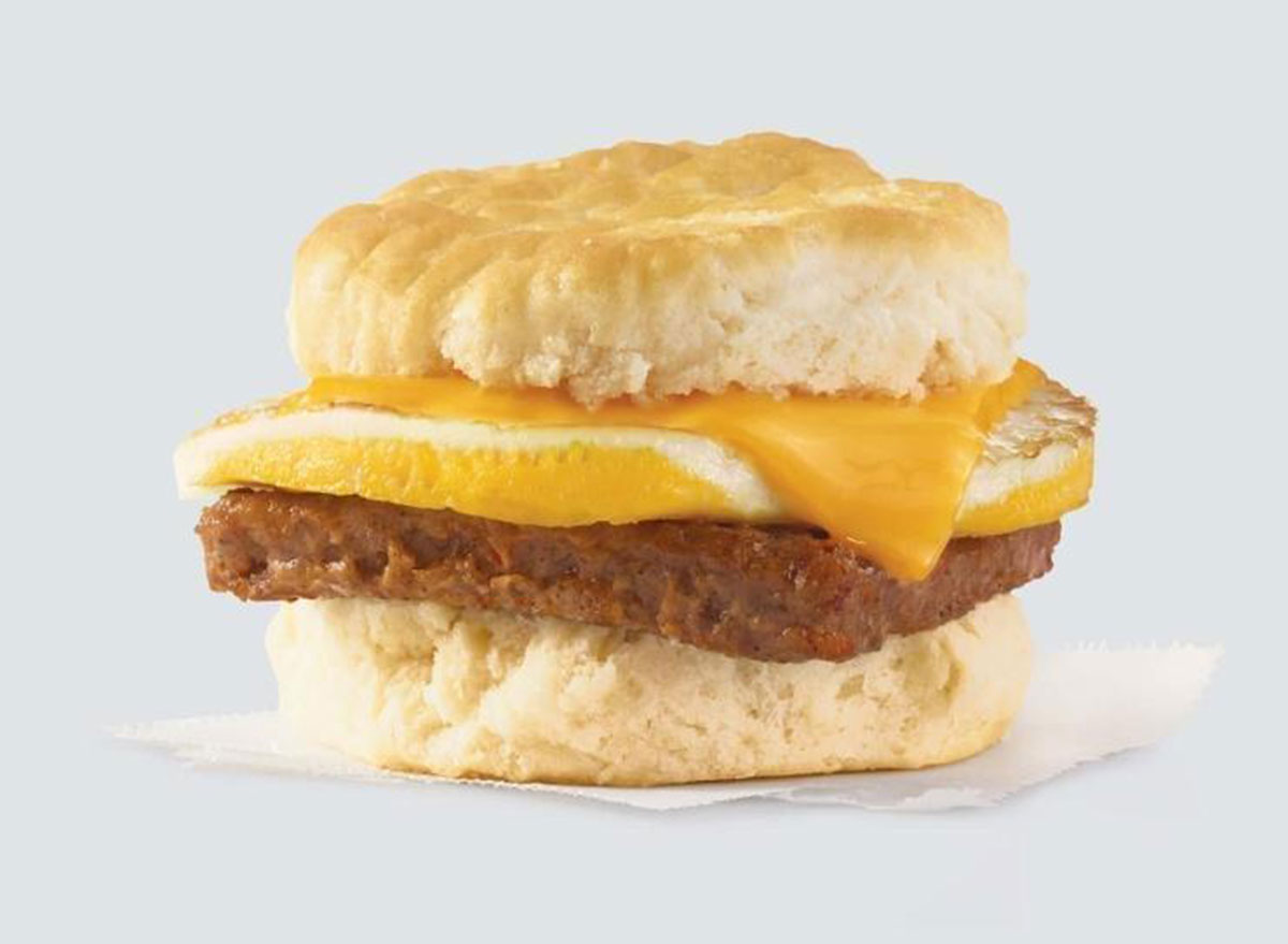 wendys sausage egg cheese biscuit
