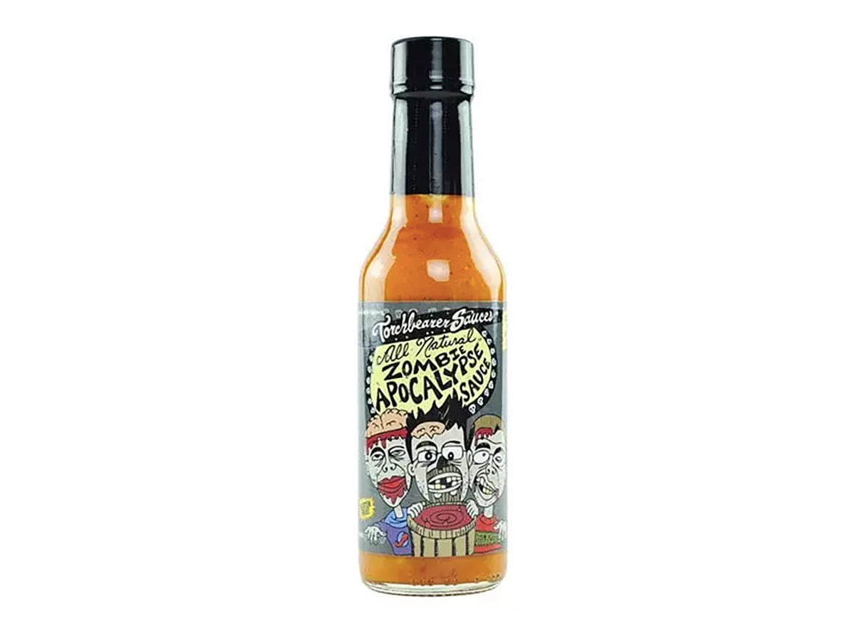bottle of zombie apocalypse hot sauce