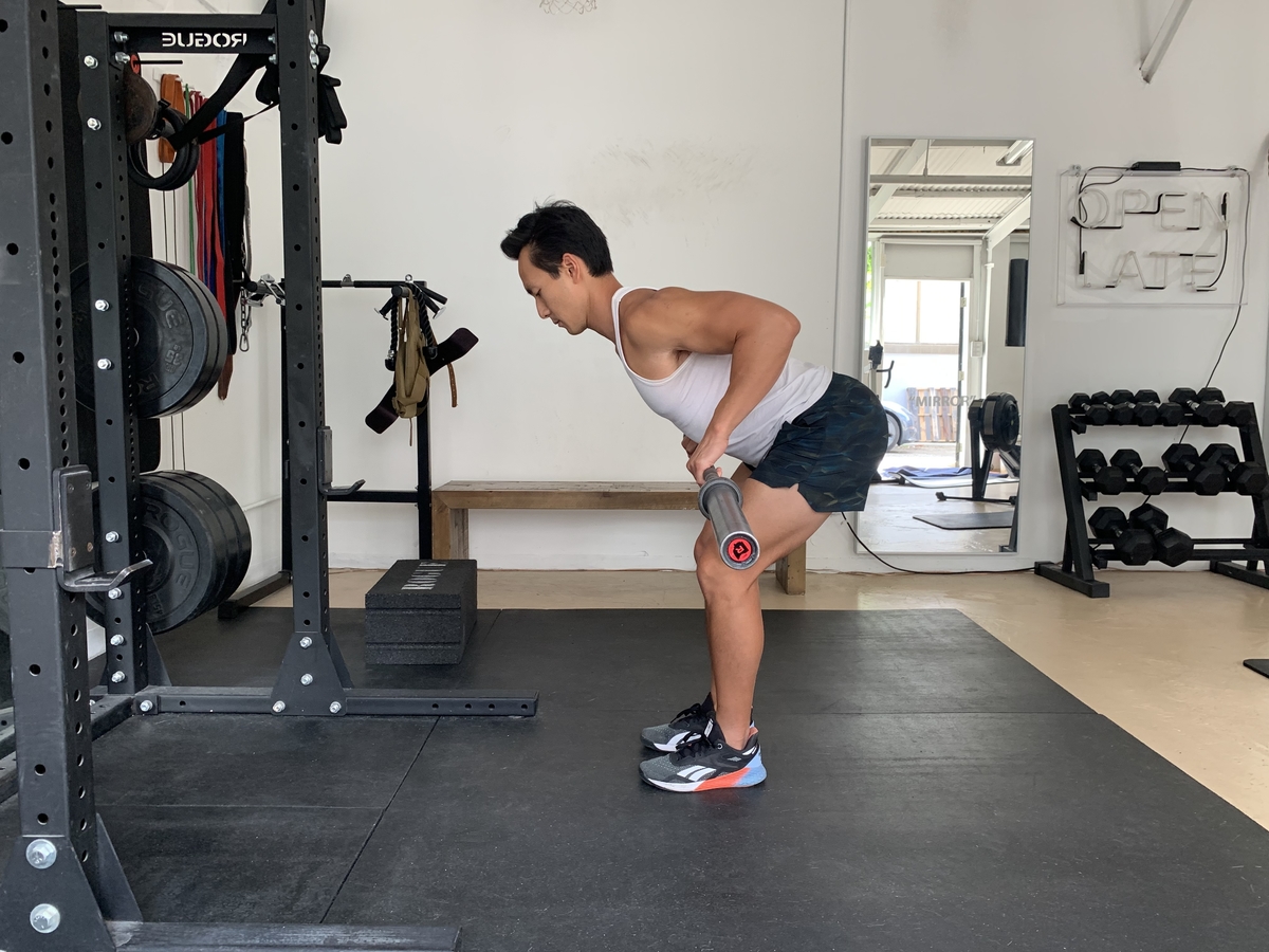 2 barbell bent over rows