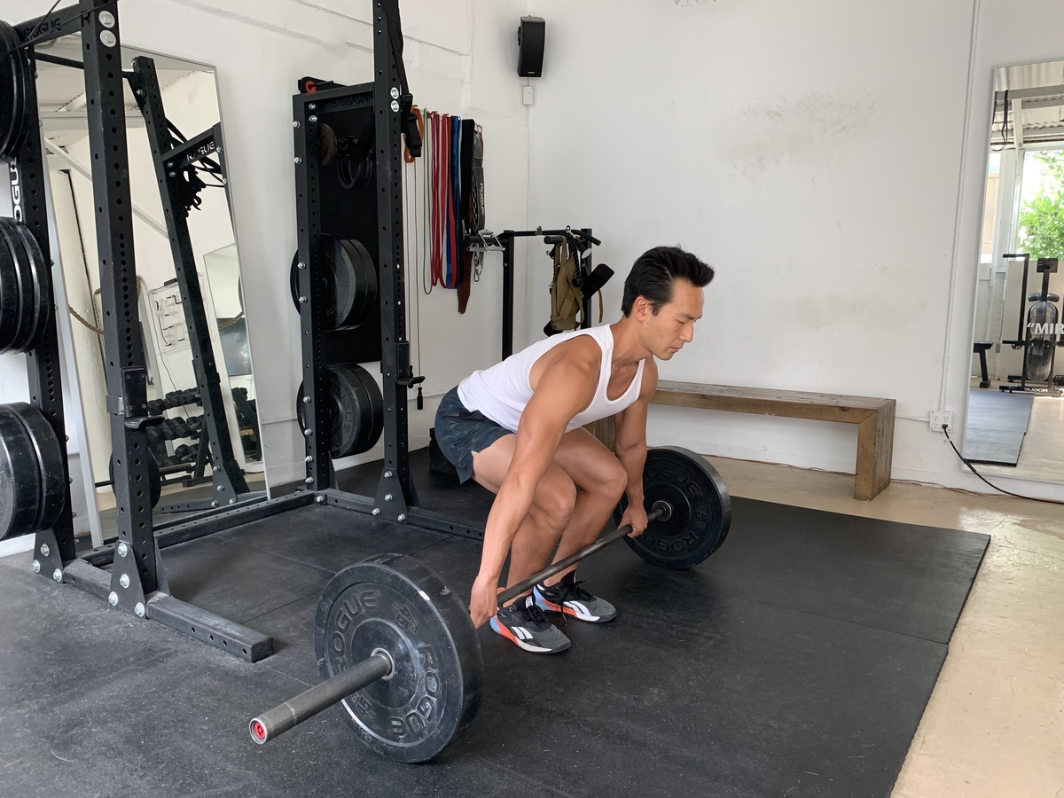 4 snatch grip deadlifts