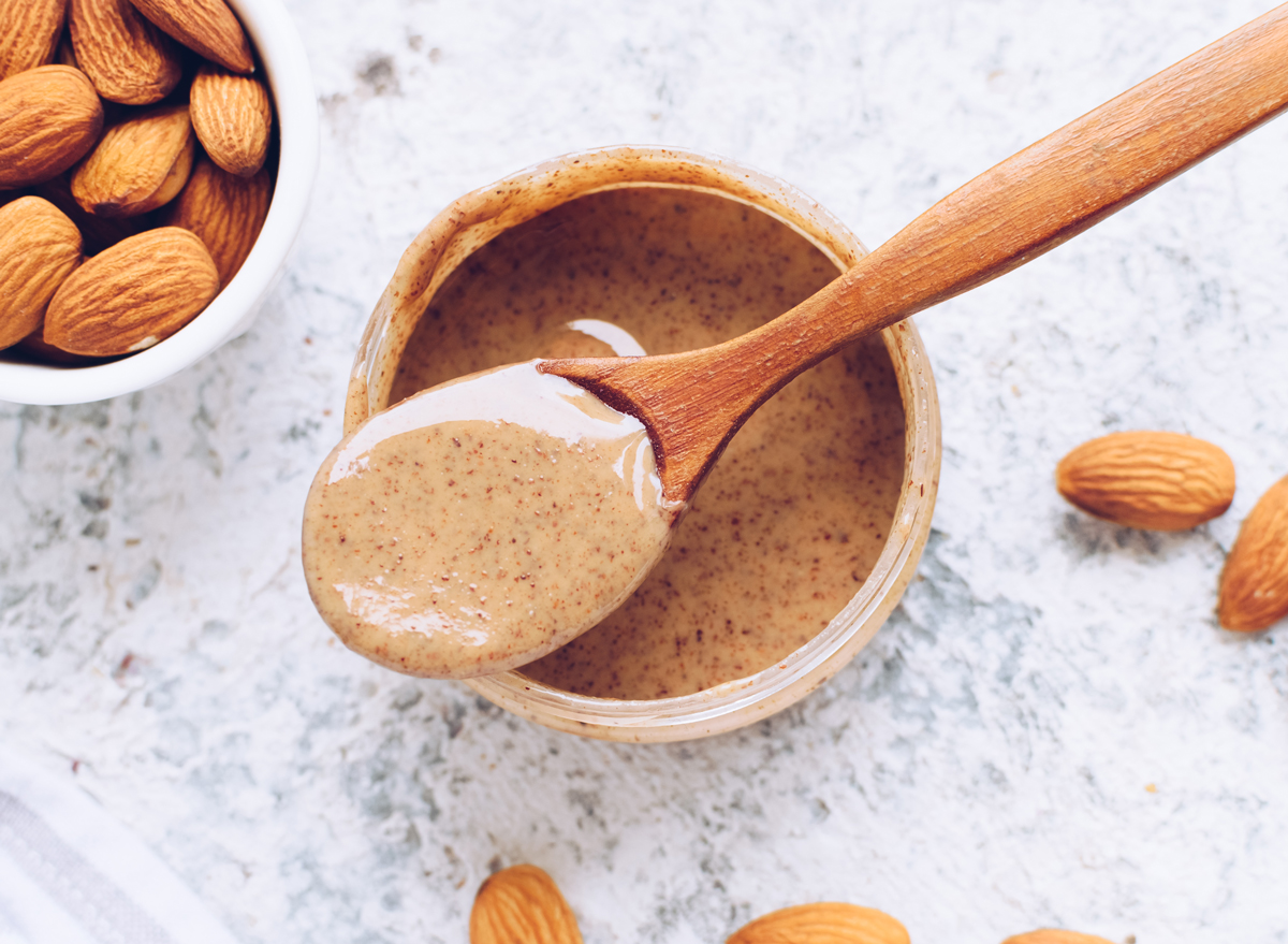 almond butter jar