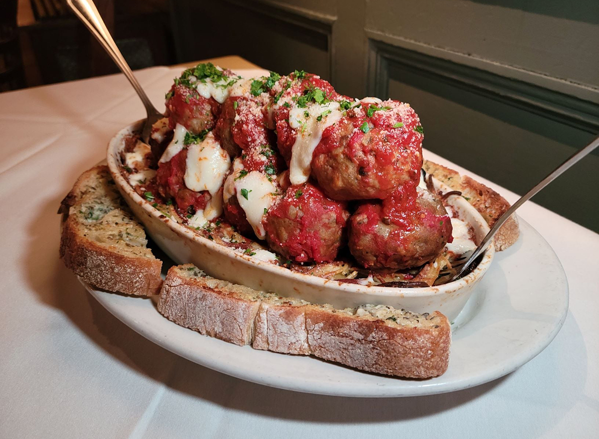 pile of meatballs from carmines italian restaurant