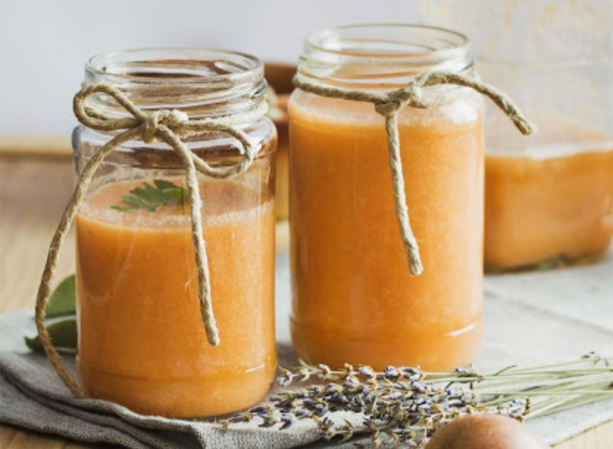 carrot pear lavender smoothie