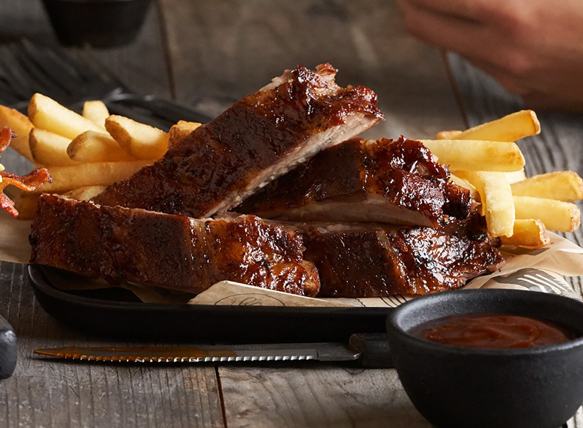 ribs and fries from cattle company steakhouse