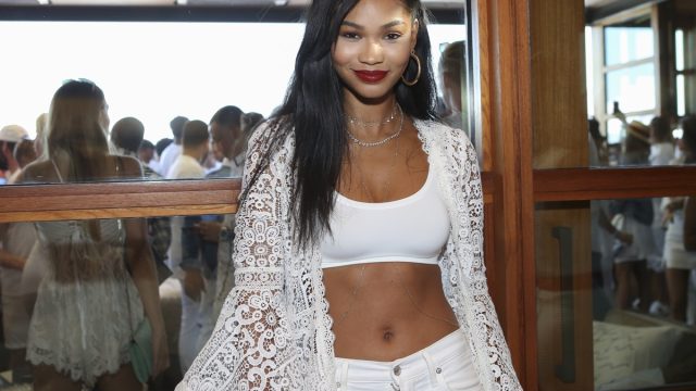 chanel iman in white