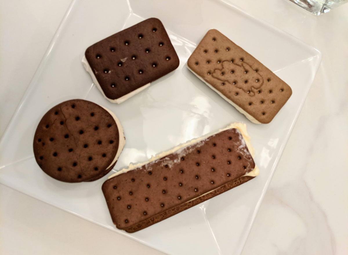 four ice cream sandwiches