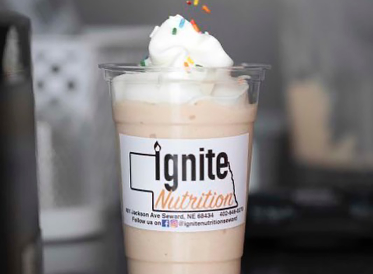 shake with whipped cream from ignite nutrition