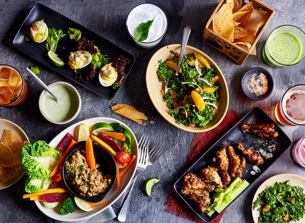 chicken wings and side dishes from monkeypod kitchen