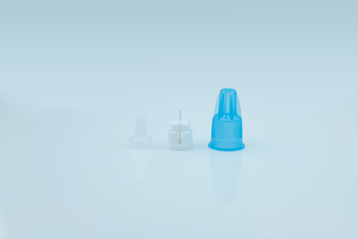 micro needle for injection pen on white background
