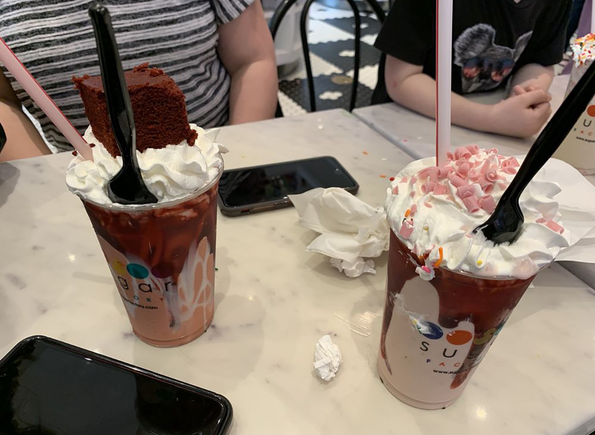 two milkshakes from the sugar factory