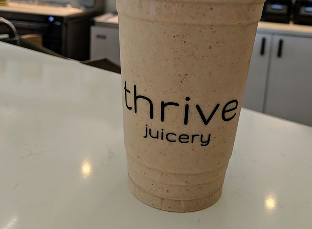 smoothie from thrive juicery