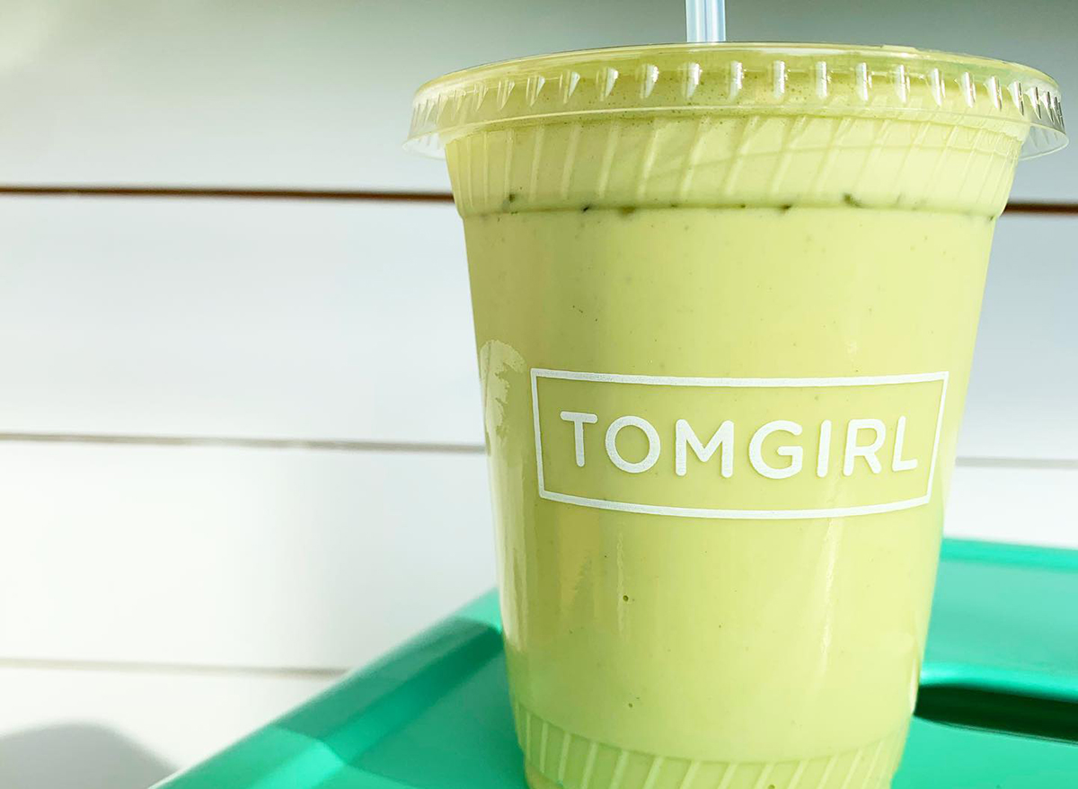 green smoothie from tomgirl kitchen