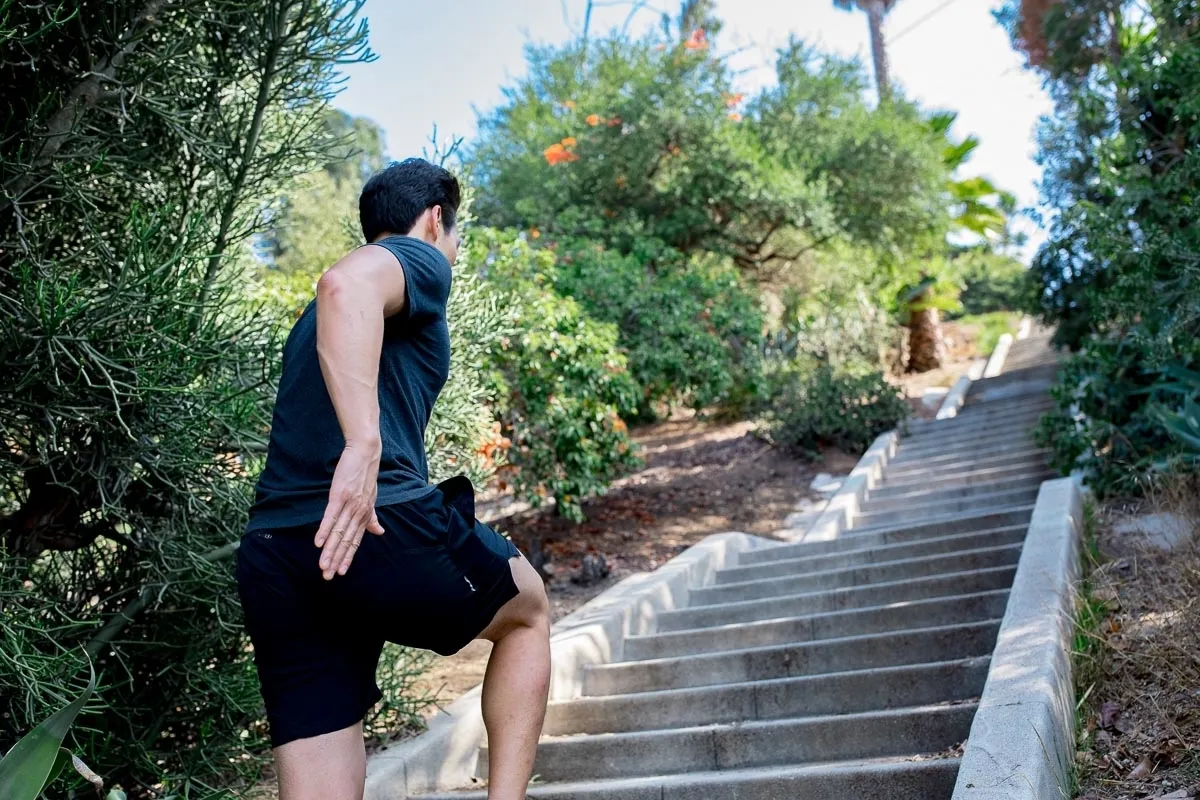 2 stairs walking workout