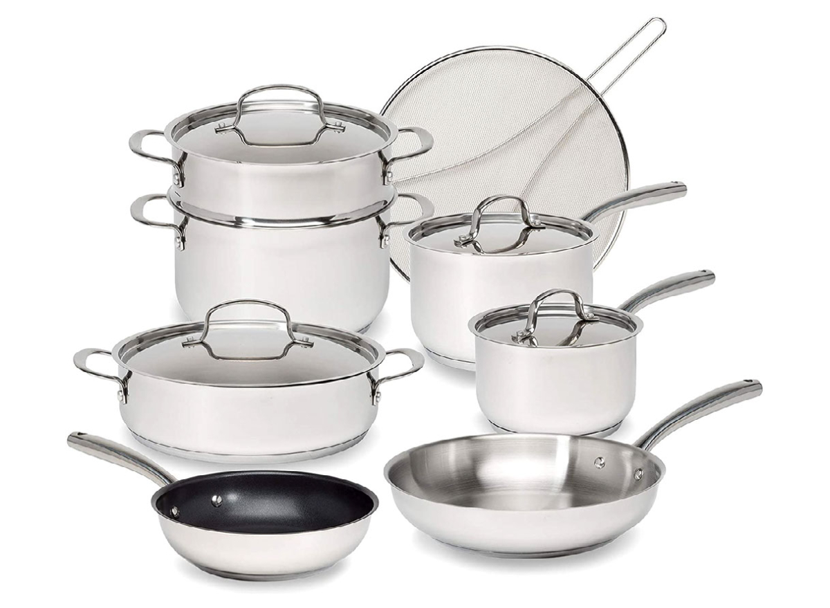 Goodful Classic Stainless Steel Cookware Set