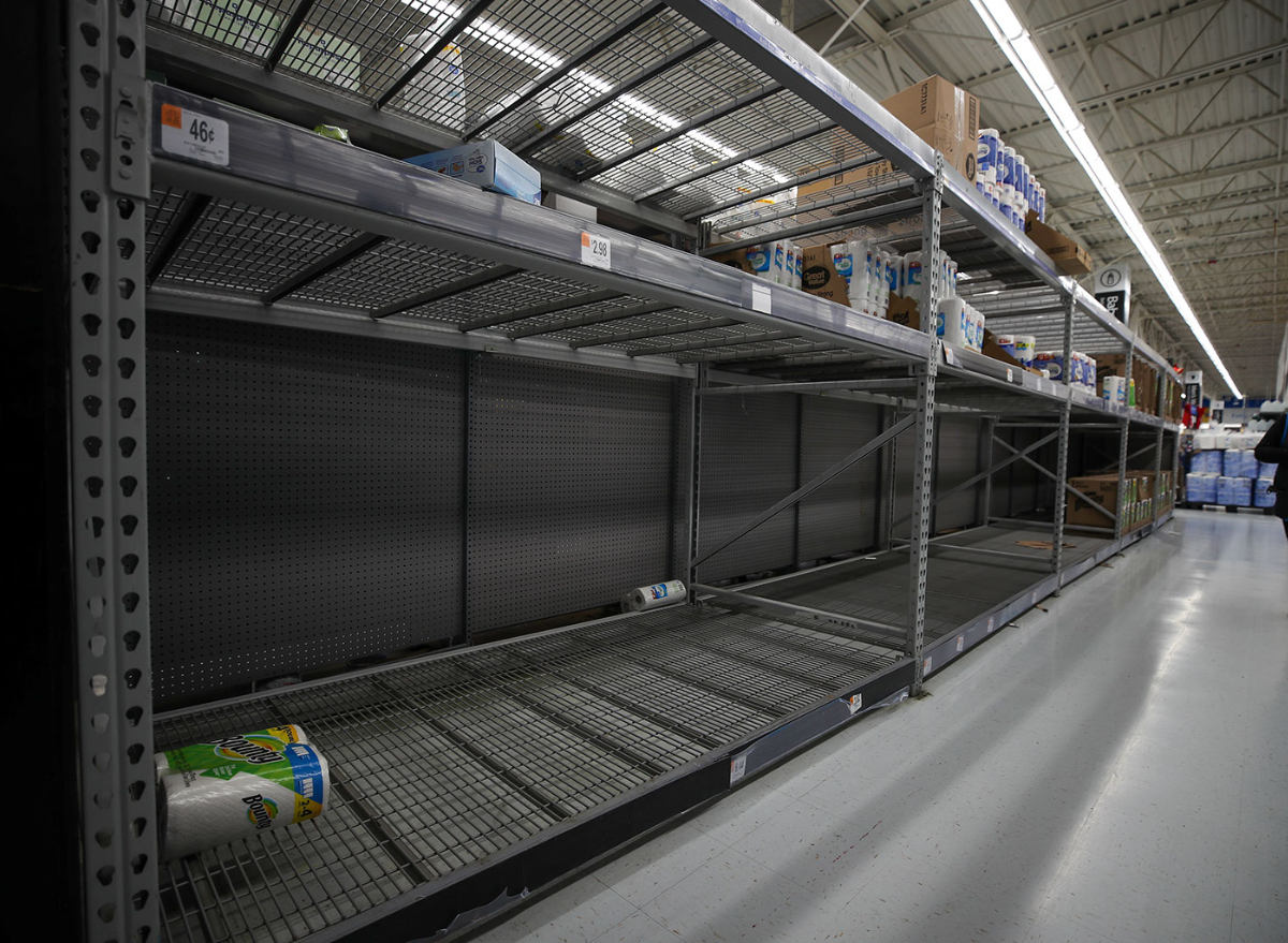 Walmart empty shelves