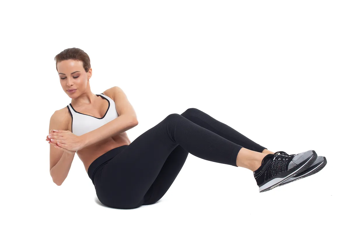 woman doing an abs exercise
