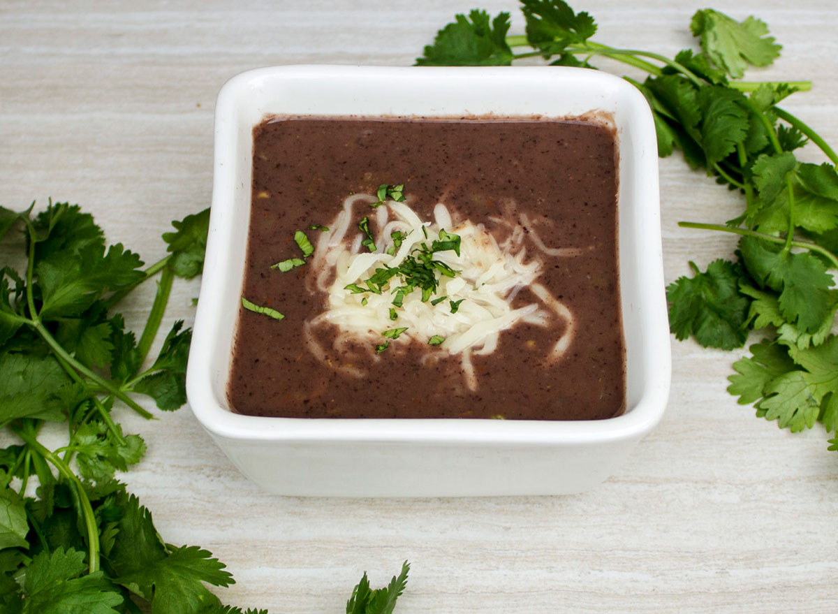 black bean farro soup