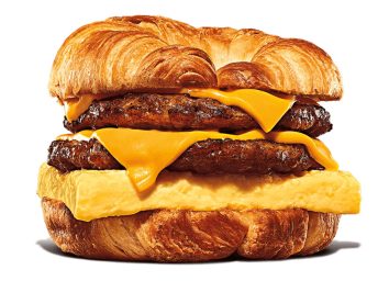 burger king double sausage egg cheese croissantwich