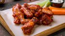chicken wings with carrots and celery