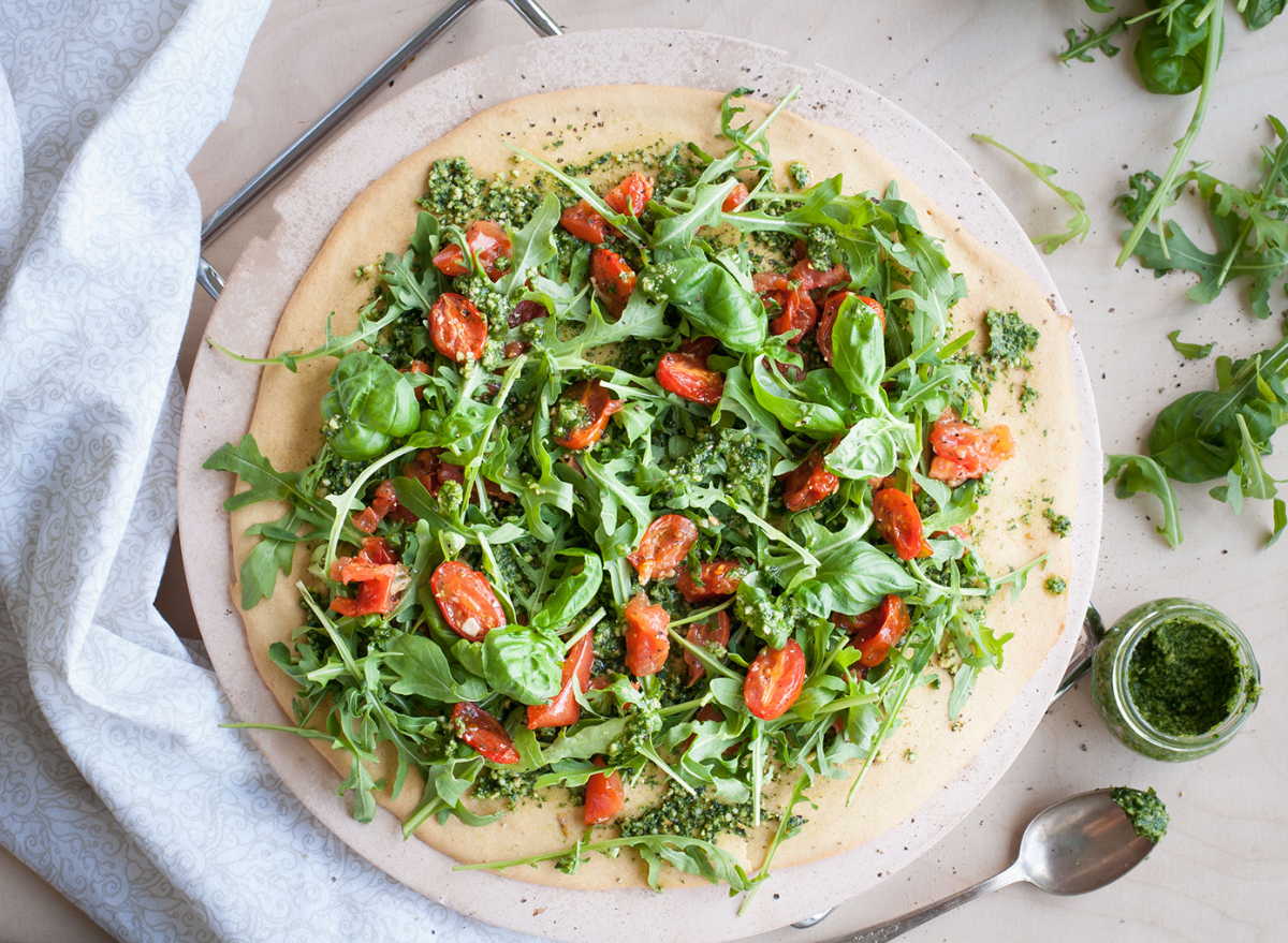 Salad pizza