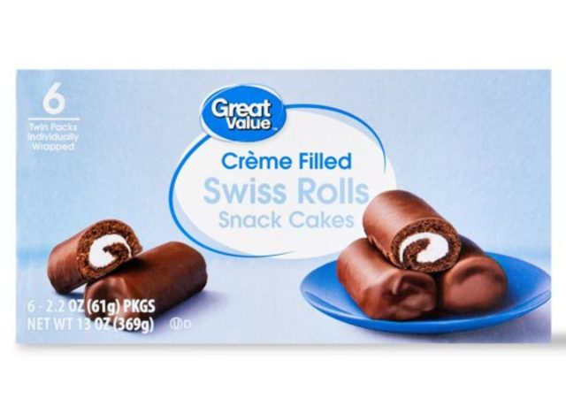 Great Value Crème Filled Swiss Rolls Snack Cakes