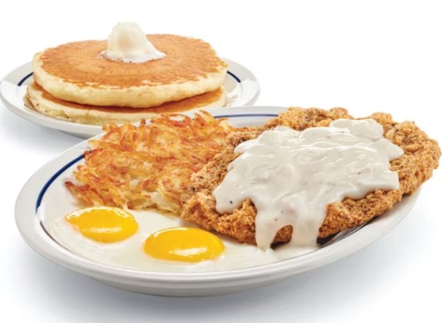 IHOP Country Fried Steak & Eggs with Sausage Gravy