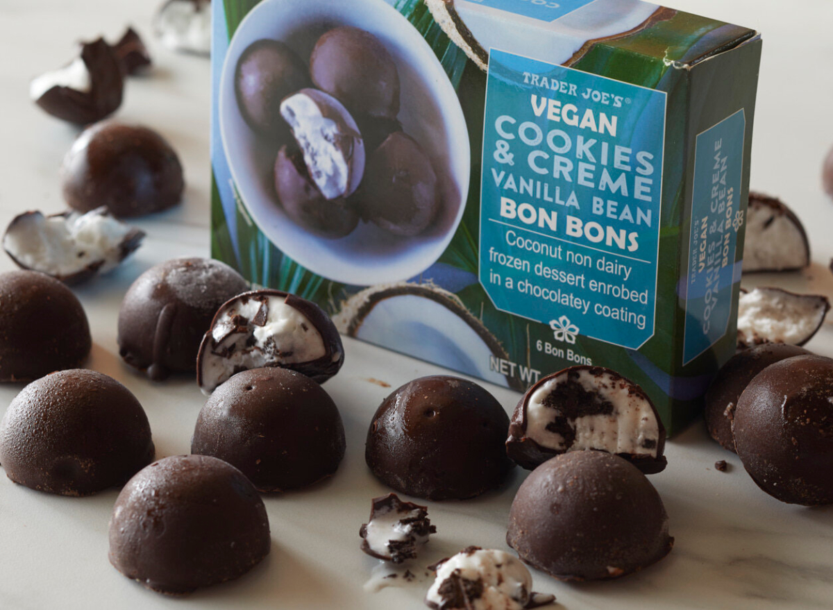 Trader Joe's Cegan Cookies and Creme Vanilla Bean Bon Bons