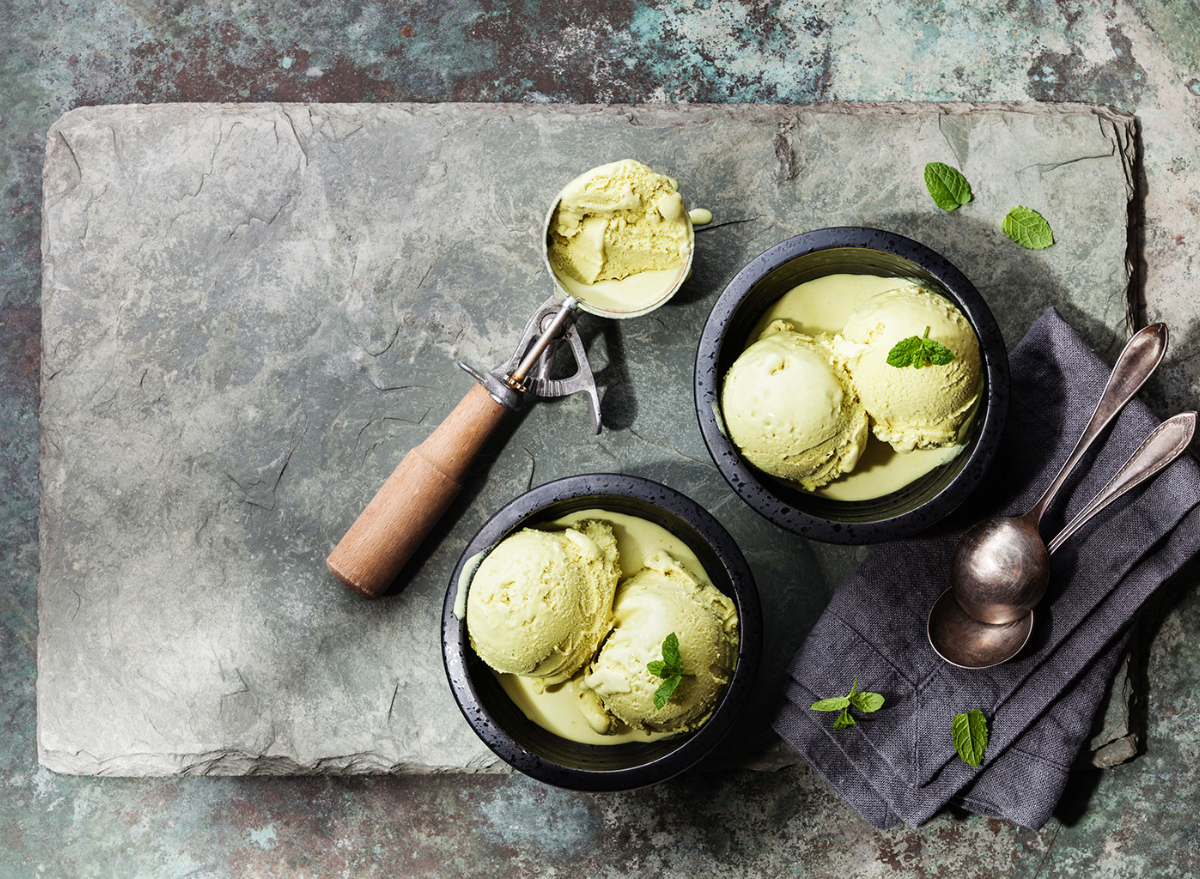 Green tea ice cream