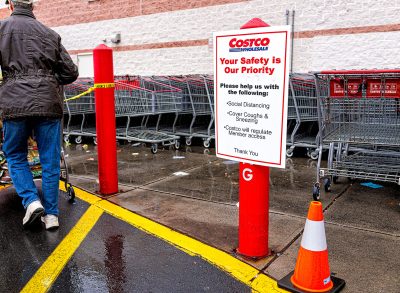 Costco covid sign