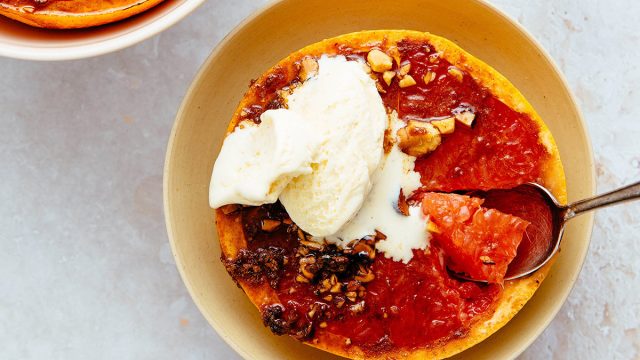 Broiled Grapefruit with Frozen Yogurt and Crushed Brazil Nuts | Eat ...