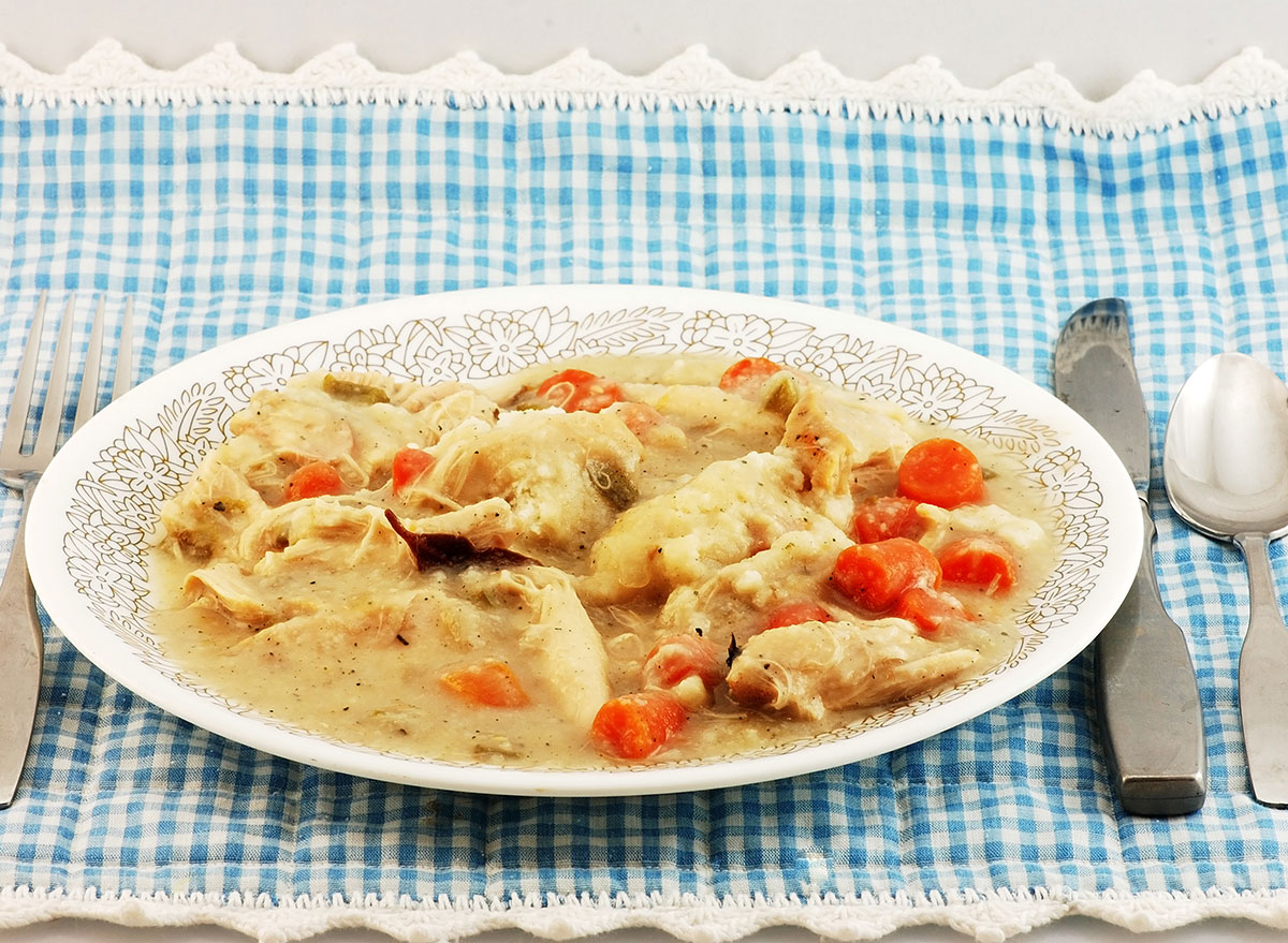 chicken dumpling plate