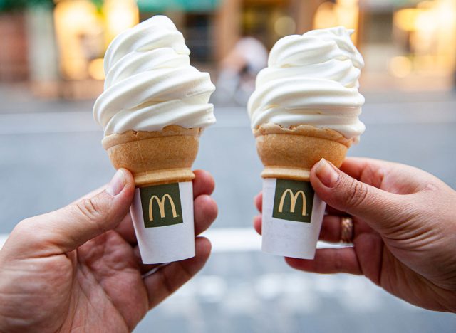 two mcdonalds cones