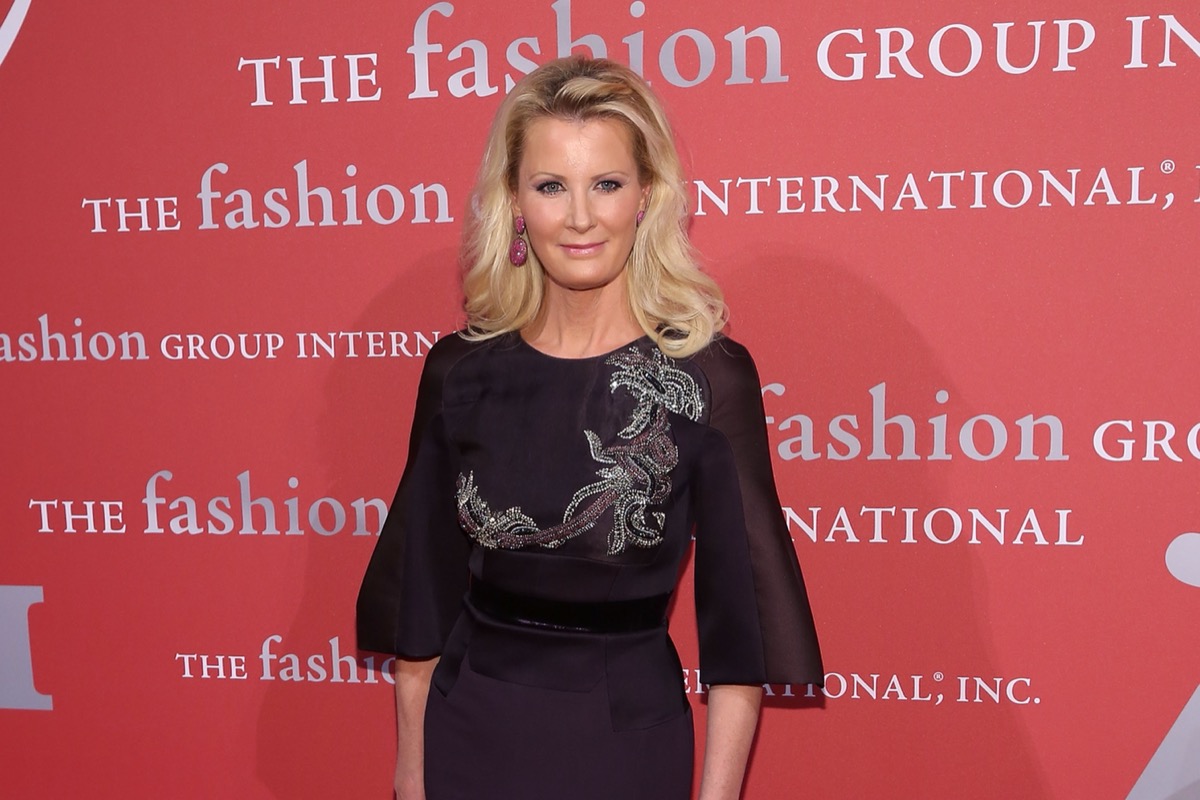 sandra lee in black dress with silver embellishments