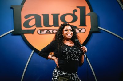 sherri shepherd performing at the laugh factory