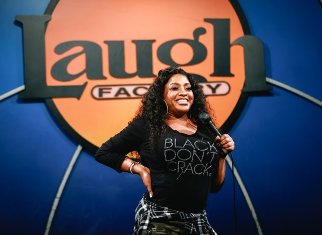 sherri shepherd performing at the laugh factory