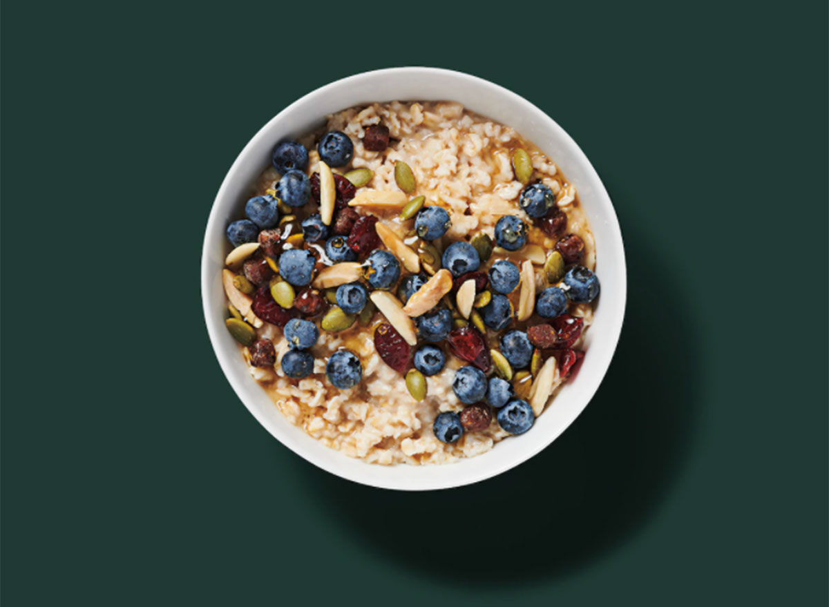 starbucks hearty blueberry oatmeal