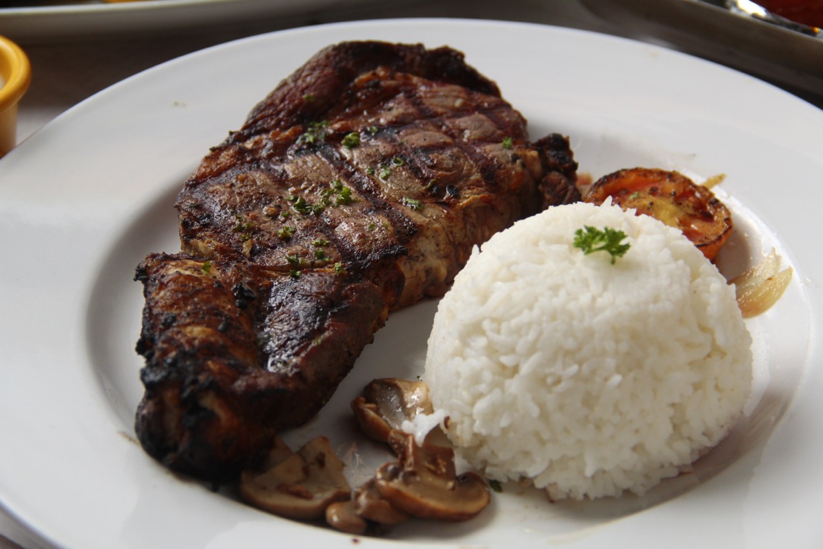 steak and rice