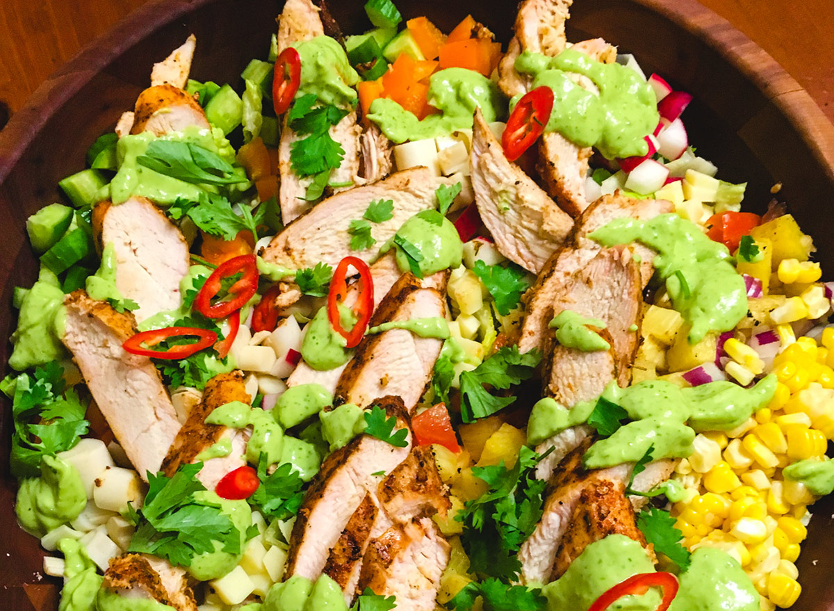Summer Chicken Sink Salad with Basil & Balsamic — Eat This Not That