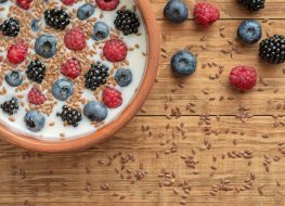 yogurt flax seeds berries