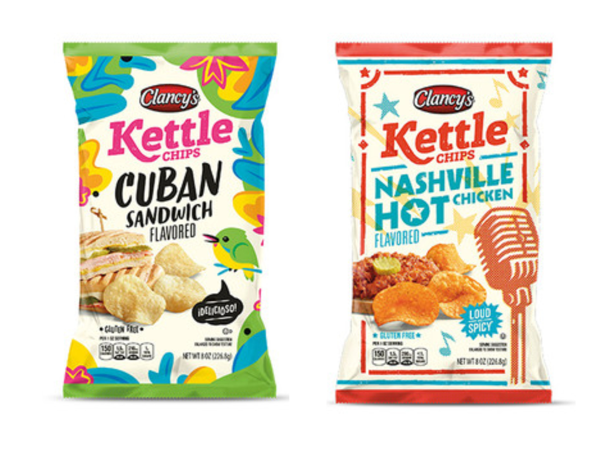 Clancy's Nashville Hot Chicken and Cuban Sandwich Kettle Chips ALDI